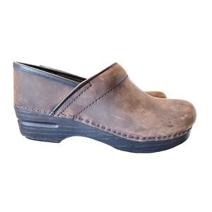 Dansko Professional Clogs Antique Brown Black Oiled Leather 206-780202 39